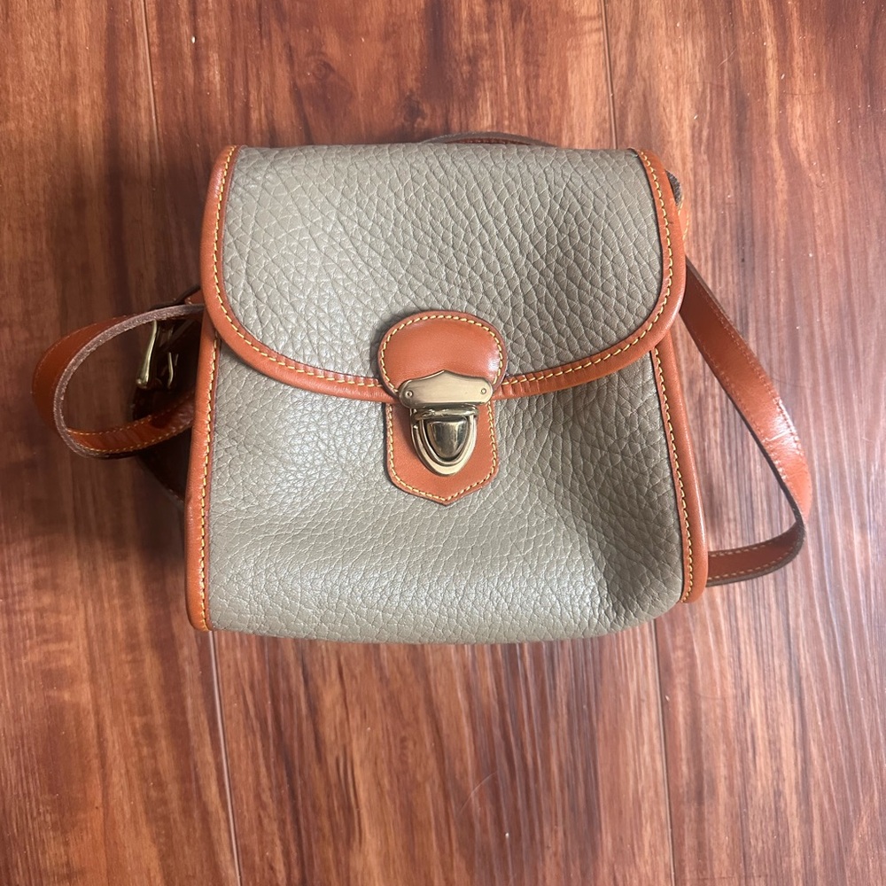 Dooney & Bourke Gray and Brown Crossbody Bag